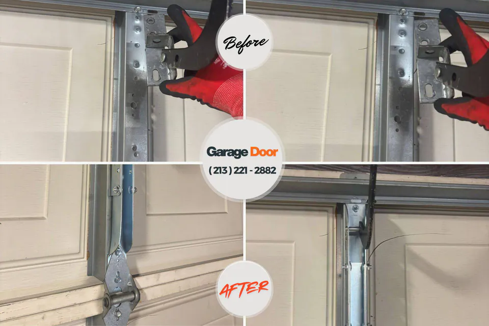 Before and after: garage door repair East Cleveland, TN